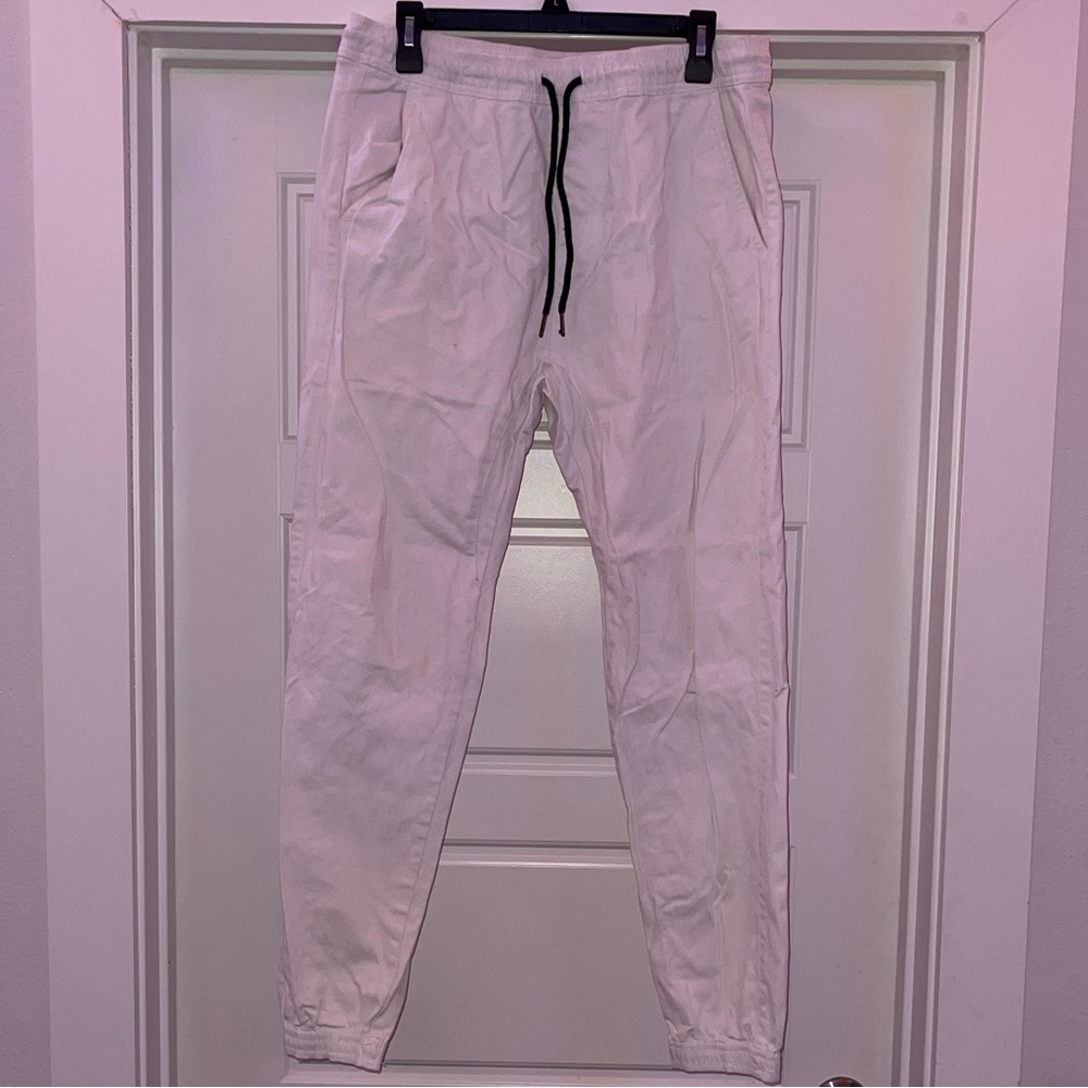 White joggers